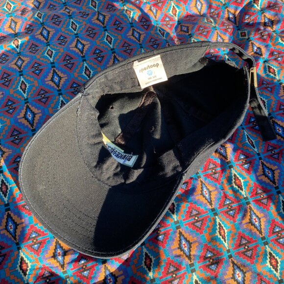 Vtg Birkenstock Hat Strap-back Adjustable Fit Unisex Navy All Cotton Hong Kong - Picture 7 of 9